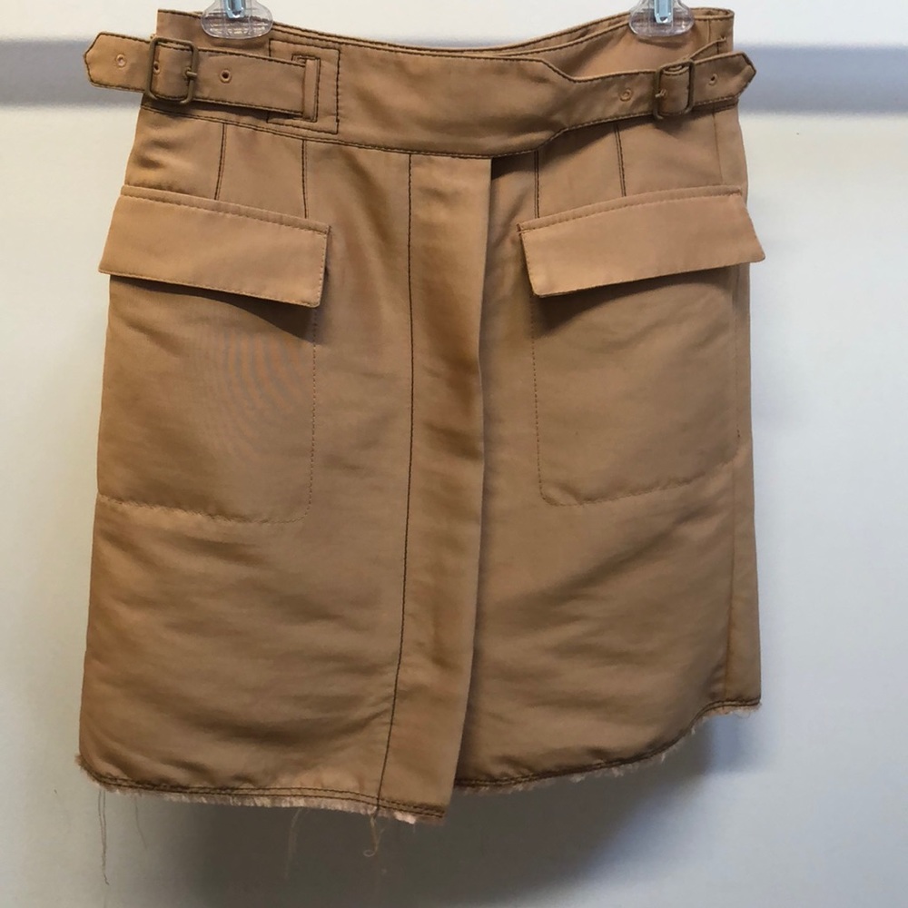 3.1 Phillip Lim tan high waist pocket skirt